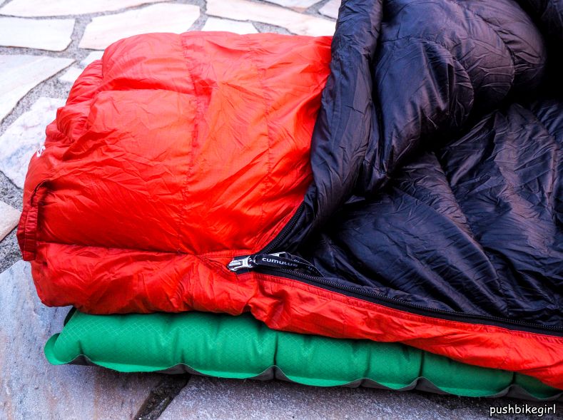 Review Cumulus Panyam 600 Down sleeping bag | Pushbikegirl - Heike