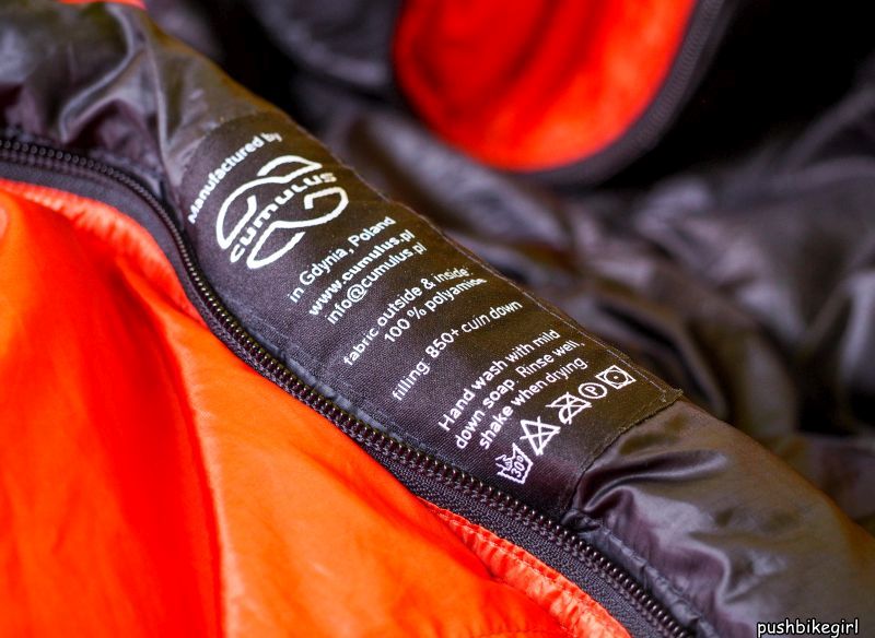 Review Cumulus Panyam 600 Down sleeping bag Pushbikegirl Heike